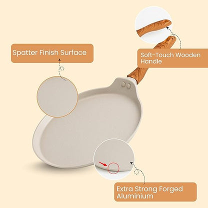 Salford Forged Non-stick Dosa Tava | White Spatter