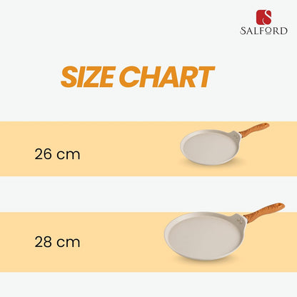 Salford Forged Non-stick Dosa Tava | White Spatter