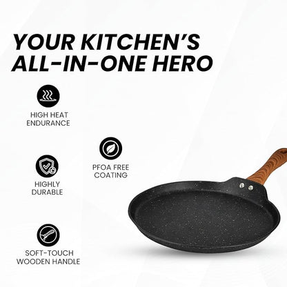 Salford Forged Non-stick Dosa Tava | Black Marble