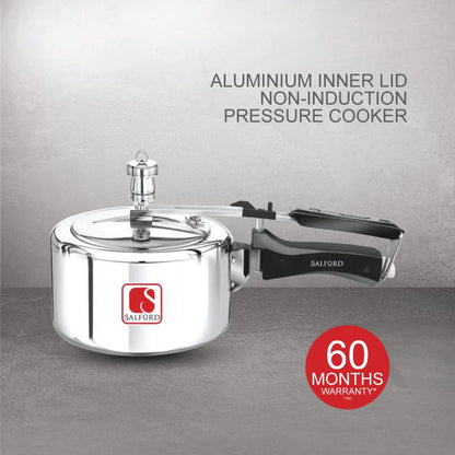 Salford  Non Induction Aluminium Pressure Cooker | Silver