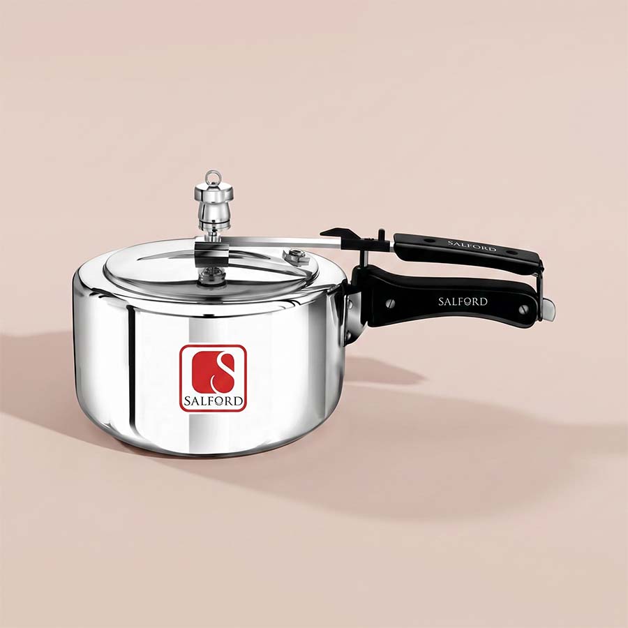 Salford Mini 1L Aluminium Pressure Cooker | Silver, 1L