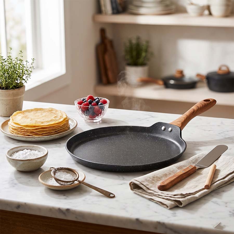 Salford Forged Non-stick Dosa Tava | Black Marble