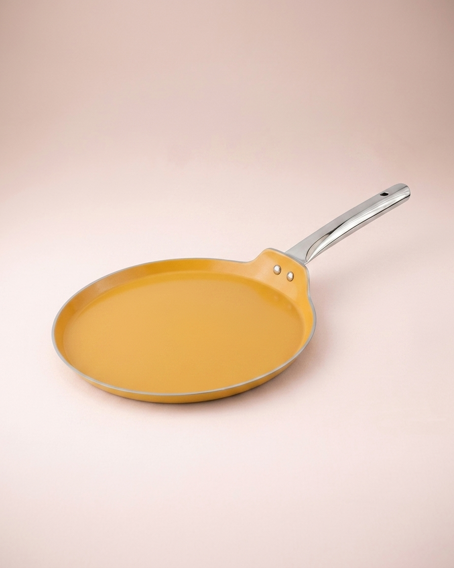 Salford Forged Ceramic Non-stick Dosa Tava | Mustard Yellow