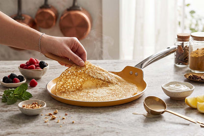 Salford Forged Ceramic Non-stick Dosa Tava | Mustard Yellow