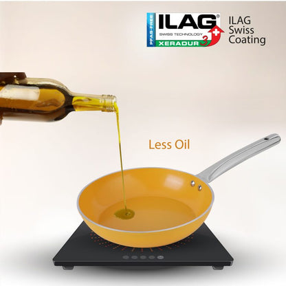 Salford Forged Ceramic Non-stick Frypan | Mustard Yellow, 24 cm