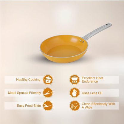 Salford Forged Ceramic Non-stick Frypan | Mustard Yellow, 24 cm