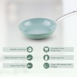 Salford Ceramic Forged Non-stick Frypan & Tava | Green, Set of 2