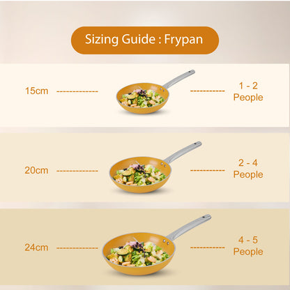 Salford Forged Ceramic Non-stick Frypan | Mustard Yellow, 24 cm