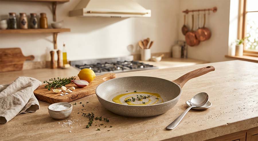Salford Forged Non-stick Frypan | White Spatter, 24 cm