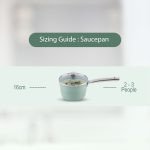 Salford Forged Ceramic Non-stick Saucepan with Glass Lid | Green, 16 cm