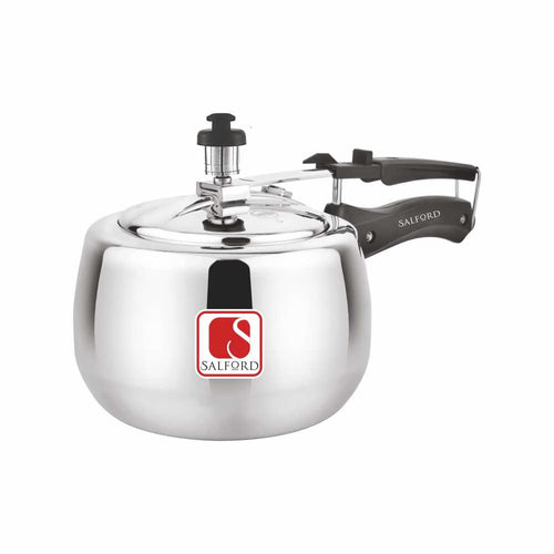 Salford Curvy Plus Aluminium Pressure Cooker | Silver, 2L