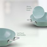 Salford Forged Ceramic Non-stick Kadai with Glass Lid