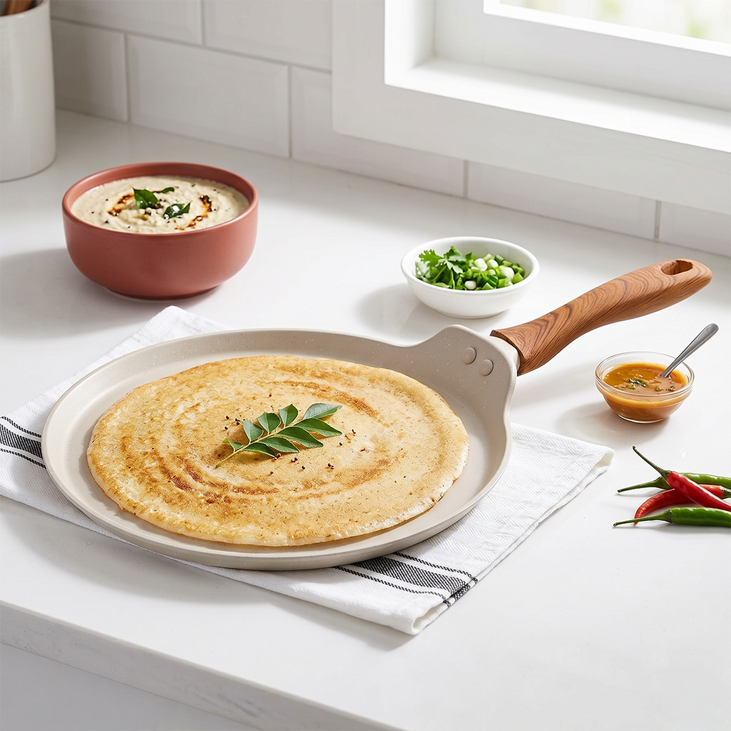 Salford Forged Non-stick Dosa Tava | White Spatter