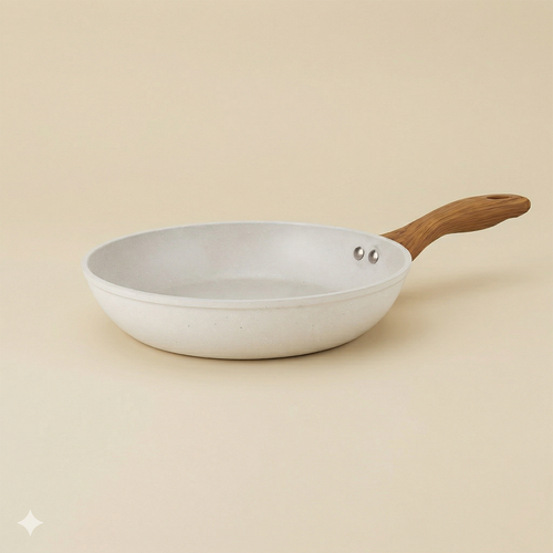 Salford Forged Non-stick Kadai with Glass Lid | White Spatter