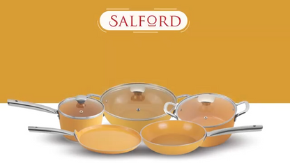 Salford Forged Ceramic Non-stick Dosa Tava | Mustard Yellow